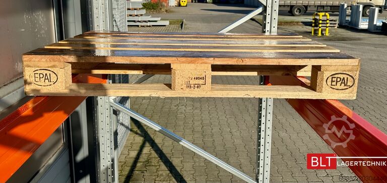 Zware plank ca. 8,4 lfm. Palettenregal H: 500 cm Fachlast : 4500 kg , Schwerlastregal