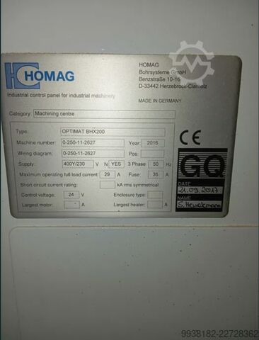 Pionowe centrum obróbcze do drewna Weeke Homag BHX 200