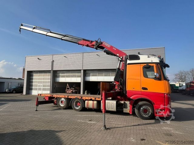 Flatbed truck MERCEDES-BENZ Actros neu 2558 6x2 Pritsche Kran Fassi 415 40m/