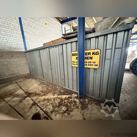 Used 12 m² material container made of galvanised trapezoidal sheet metal  9930