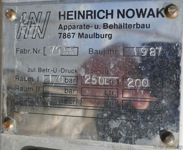 Cuve sous vide de 250 litres en V4A Heinrich Nowak 9926