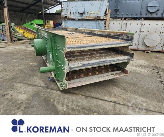 Screening machine Främbs & Freudenberg 15/50-2,5 Främbs & Freudenberg Type: Euroclass Surface: 5000 x 1500 mm – 2,5 Decks Incl.: E-motor & springs Screening machine Främbs & Freudenberg 15/50-2,5