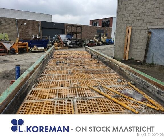 Screening machine Främbs & Freudenberg 15/50-2,5 Främbs & Freudenberg Type: Euroclass Surface: 5000 x 1500 mm – 2,5 Decks Incl.: E-motor & springs Screening machine Främbs & Freudenberg 15/50-2,5