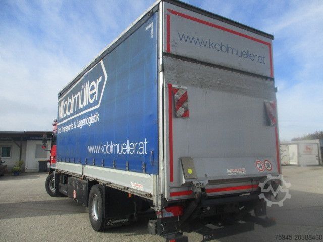 Plattewagen met zeil MAN TGM 18.290, LBW, TÜV 09/2026, Kabine 2 Betten