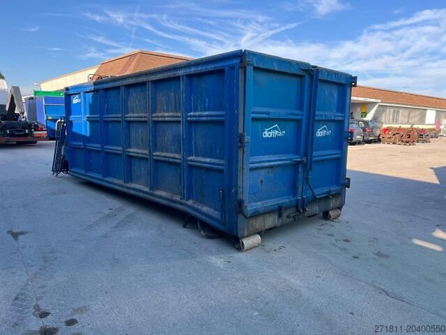 Kampós konténer CONTAINER SCARRABILE USATO A CIELO APERTO CON GRU