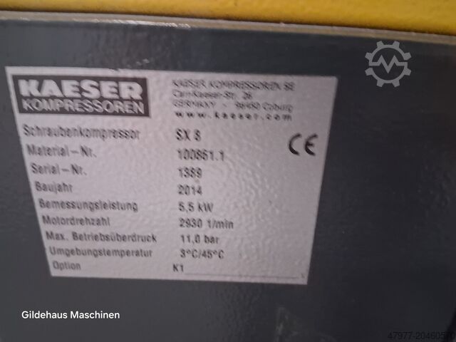 Compresor de tornillo Kaeser SX 3, inkl. Tank und Trockner