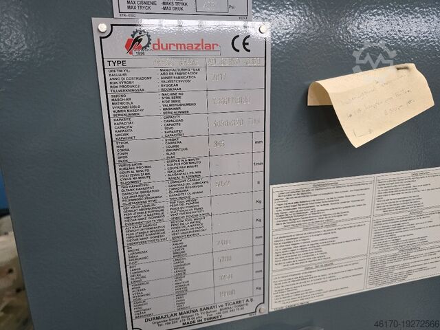 ZMÁČKNĚTE BRZDU Durma AD Servo 40320