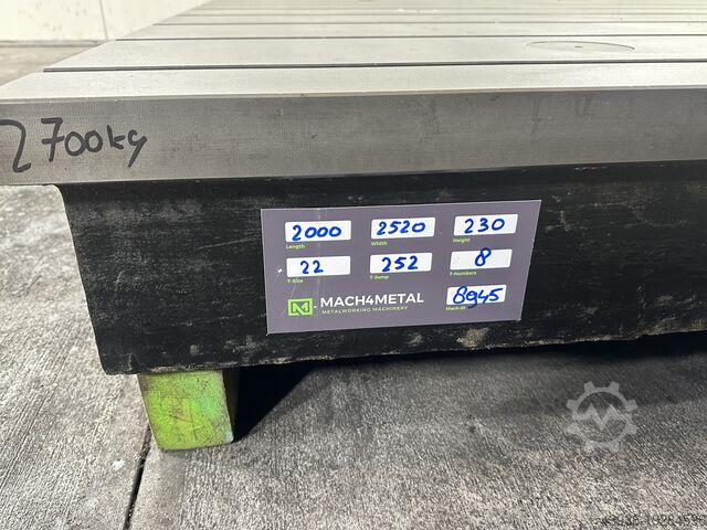 Aufspannplatte 2520 x 2000 x 230 mm STOLLE 