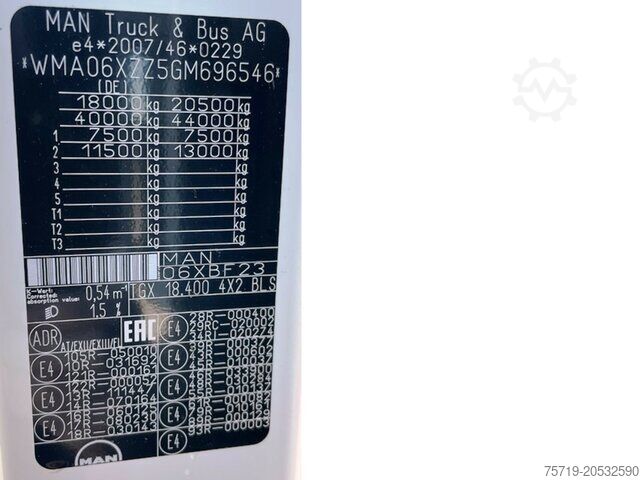 Vacuümtankwagen MAN 18.400 TGX Kutschke 24m³ Saug-Sattelzug