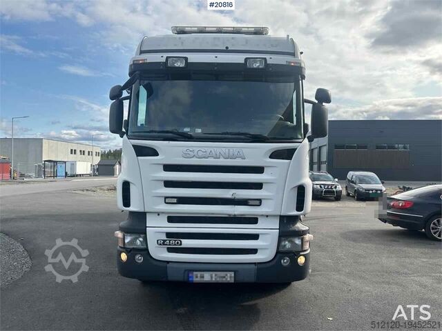 BDF System Scania R480 3 axle container truck with/ lift