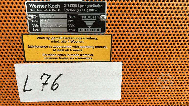Secador de contenedores Koch CKT 70