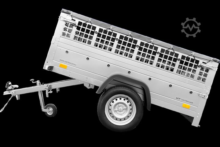Remolque de coche Unitrailer 201 Kipp mit Laubgitter und Planeträger