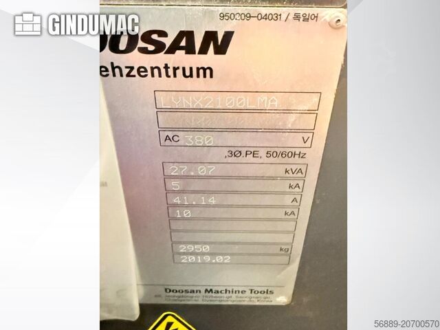 Horizontale draaimachine DOOSAN LYNX 2100LMA