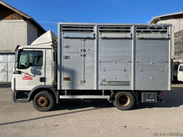 Szarvasmarha-szállító teherautó MAN TGL 12.220 4x2  Viehtransport Bj 10