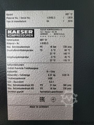 Compresor cu șurub - Stare excelentă! Kaeser SM 12