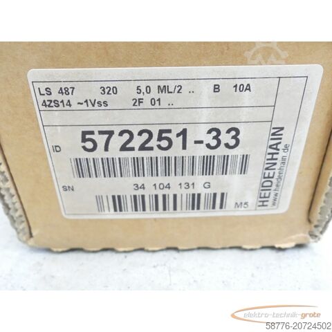 Componente Heidenhain LS 487 320 ID 572251-33 Längenmessgerät SN: 34104131G --