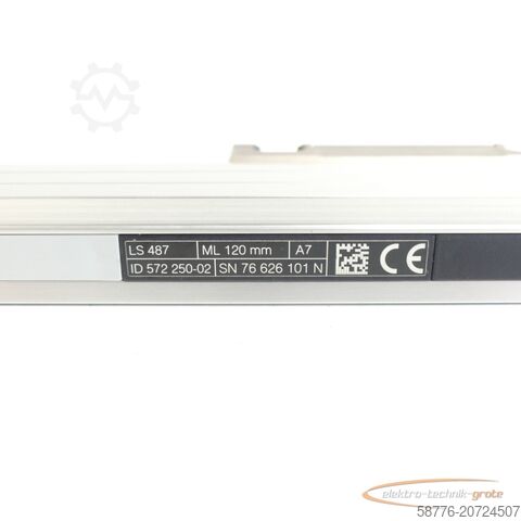 Componente Heidenhain LS 487 ML 120 mm Id. 572 250-02 SN:76626101N + AE LS 487