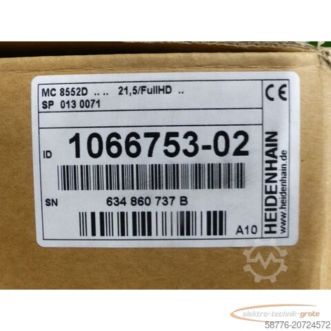 Heidenhain component Heidenhain MC 8552D ID: 1066753-03 SN 634860737B - SP !