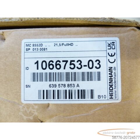 Heidenhain component Heidenhain MC 8552D ID: 1066753-03 SN 639578853A - SP  !