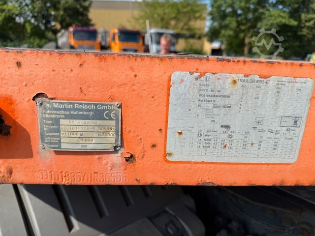 Dieplader oplegger REISCH RPTS 35/24 Tieflader Verbreiterungen Container