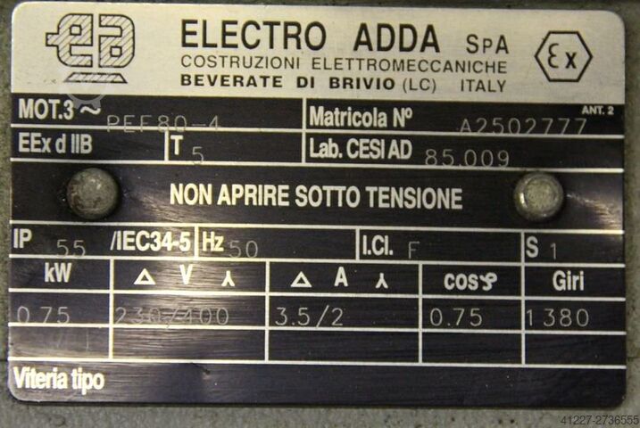 Elektromotor 0,75 kW 1380 tpm ADDA PEF80-4