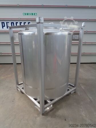 1000 Litre Caldereria Teruel 316L Stainless Steel IBC, New CALDERERIA TERUEL 1000 Litre