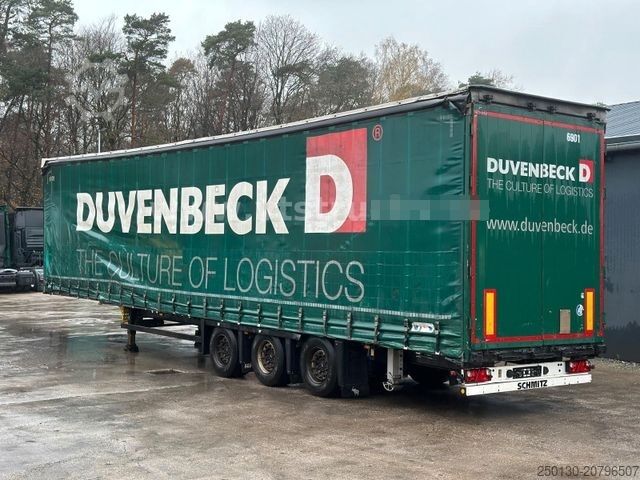 Open oplegger met zeil SCHMITZ CARGOBULL S01 SCS 24/L-13.62 Mega-Auflieger Pritsche+Plane