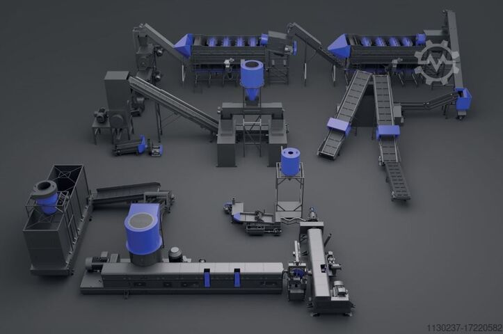 Línea de lavado y granulado de plástico Koltex Plastic Recycling Systems