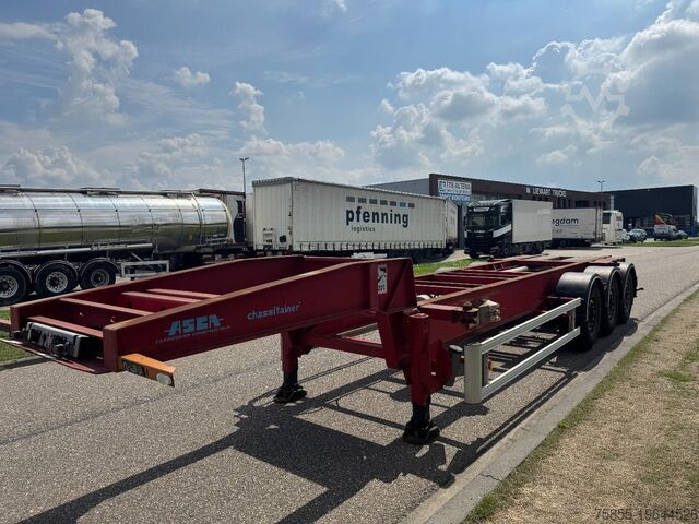 Containertransport Asca Chassis 20FT Tank lowbed / ADR / SAF Disc