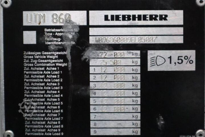 All-Terrain-Kran Liebherr LTM1150-6.1 Dutch Vehicle Registration, Valid Abom