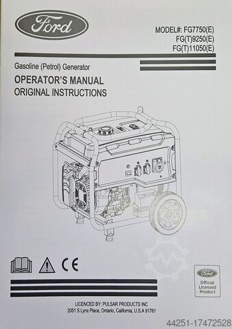 Stroomgenerator Ford FGT9250E