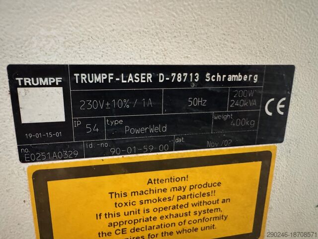 Laser cutting machine TRUMPF Powerweld