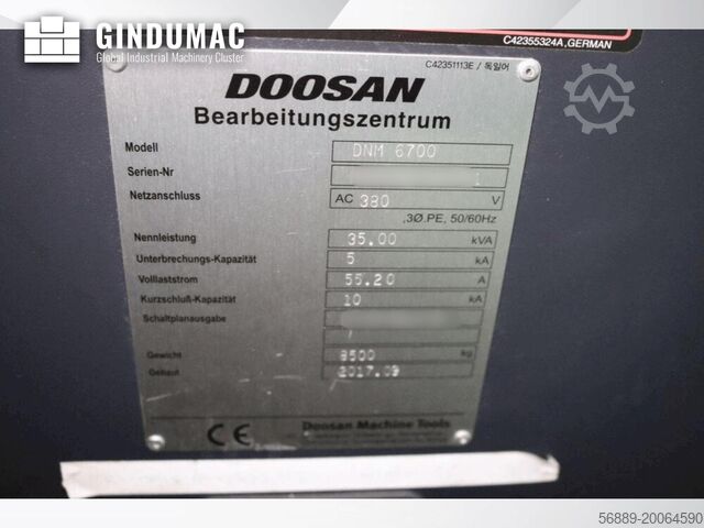 Vertical Machining Centre DOOSAN DNM 6700