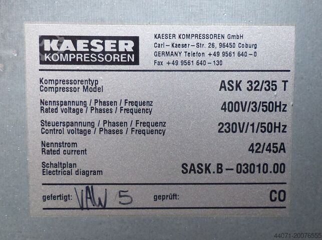 Compresor cu șurub ASK35T Kaeser ASK35T