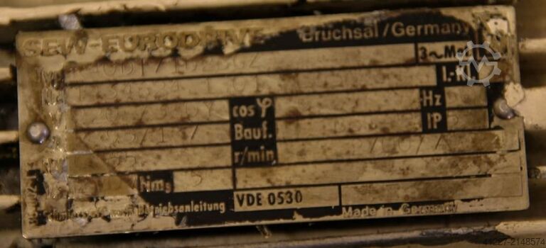 Aandrijfmotor 0,55 kW 70 tpm SEW Eurodrive R40DT17102BGZ