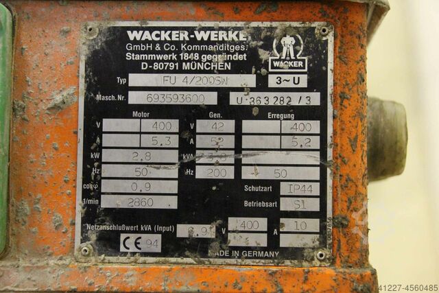 Flessenschudder Wacker FU 4/200SW