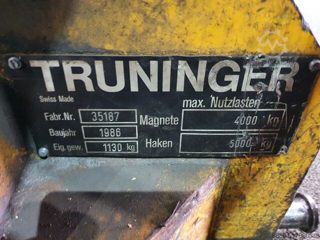 Lastmagneet / kraanmagneet TRUNINGER 2 x 4 ton / 2 x 1200 kg. / 2 X 850 kg.