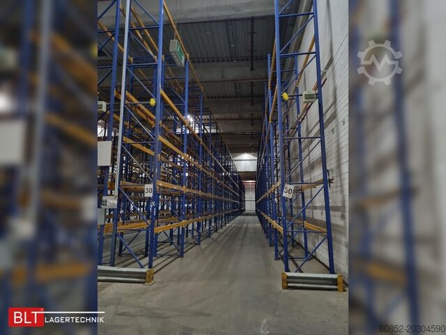 Scaffalatura portapallet pesante, scaffalatura industriale, scaffalatura alta Jungheinrich Delta - 50,4 lfm, Höhe 7,5m Boden + 3 Ebenen | Fachlast 2700kg