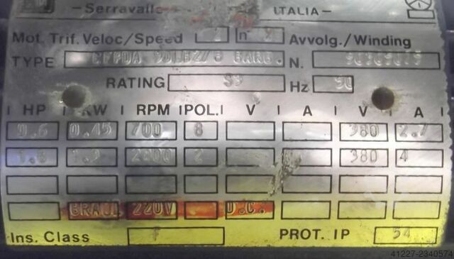 Växelmotor 0,45 / 1,3 kW 3,25 / 15 rpm MGM FCPDA90LB2/8BARD