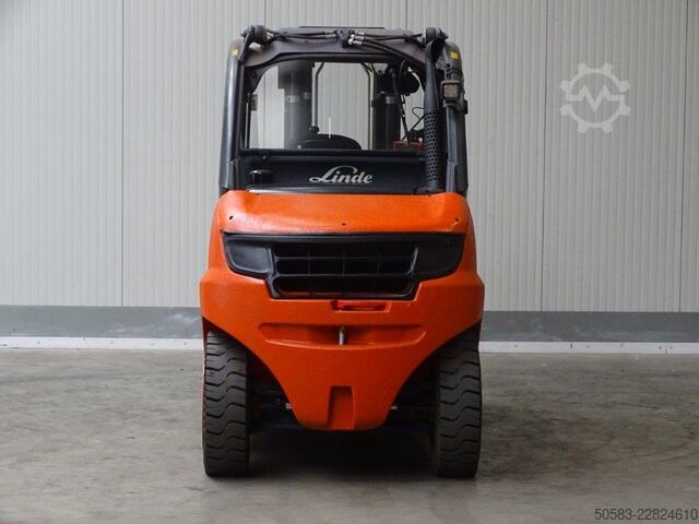 Chariot élévateur à fourche diesel Linde H50D-02 -Container-Indoor-Stapler -TRIPLEX
