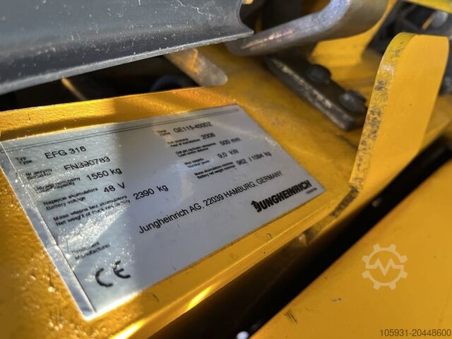 Elektrische vorkheftruck met 4 wielen Jungheinrich EFG316