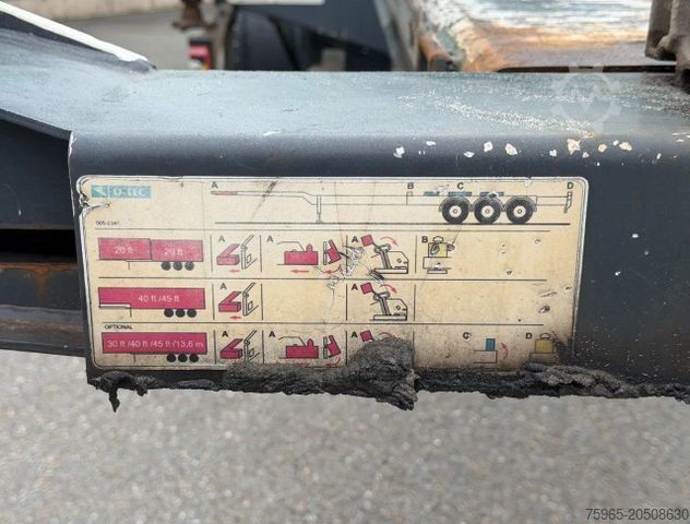 Swap body semitrailer D-TEC VCC-01 FT-LS-S DRUM BRAKES LIFT AXLE FRONT+MIDDL