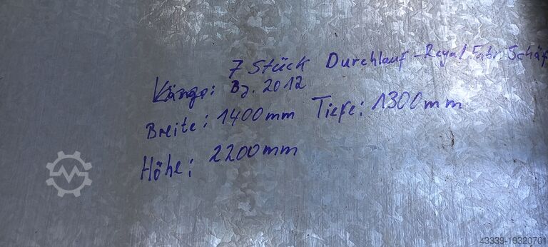 7 stk. kolli gennemløbsreoler 7.Stück SSI Schäfer KDR