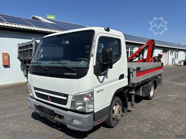 Pick-up varevogn Fuso 3C13 Pritsche 2.85m Heckladekran 3xhydr. 1xmech.