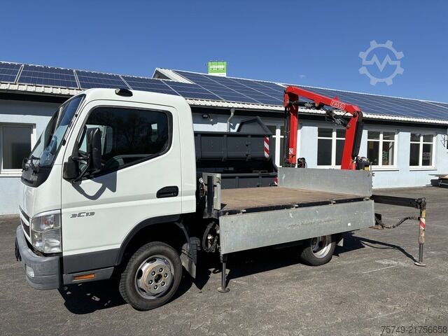 Pick-up varevogn Fuso 3C13 Pritsche 2.85m Heckladekran 3xhydr. 1xmech.