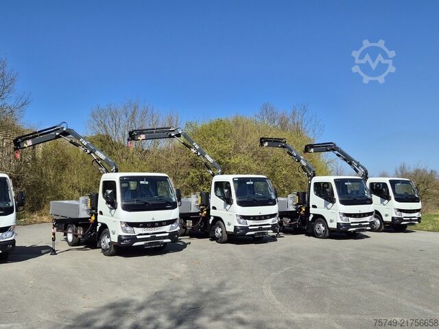 Pick-up varevogn Fuso 3C13 Pritsche 2.85m Heckladekran 3xhydr. 1xmech.