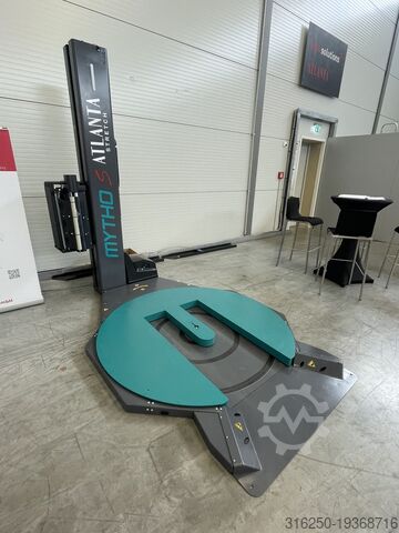 Palletwikkelaar Draaitafel spannen ATLANTA mit. Autom. Folienanlegen MYTHO S - NEU Arya - Mast 2400 mm - 200%