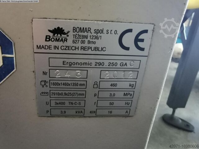 Automatyczna piła taśmowa - pozioma BOMAR ergonomic 290.250 GAC