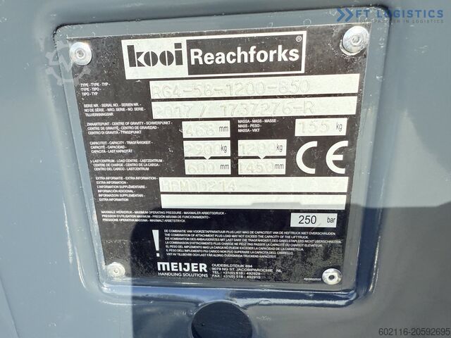 Four-way forklift Combilift C5000XL GAS TRIPLEX 6000 EXTENDABLE FORK