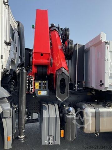 Autocamion basculant tridirecțional MERCEDES-BENZ AROCS 3351 AK 6X6  3-S-KIPPER BORDMATIK,  PALFINGERKRAN, NEU, MIETKAUF MGL
